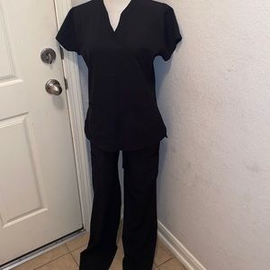 Black Scrub Set